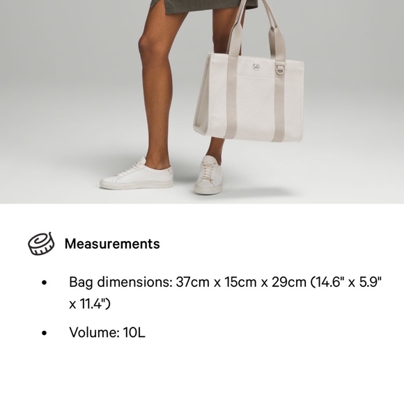 Large Lululemon Beige Tote Bag - Picture 7 of 7